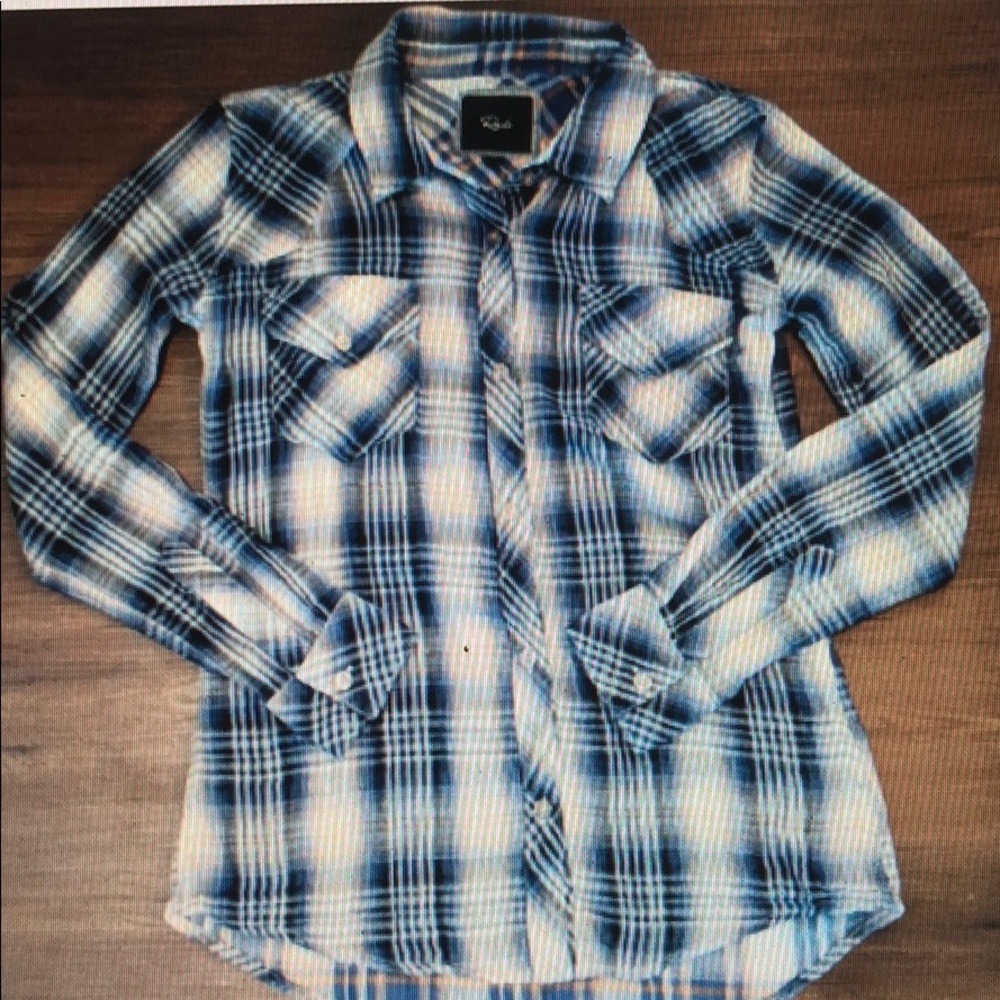 RAILS BLUE WHITE GOLD SHIRT